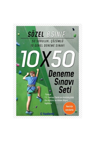 Tudem Yayınları 8. Sınıf Sözel 10x50 Deneme Sınavı Seti