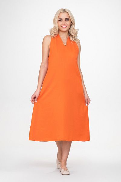 Bold & Young Women's V-Neck Pocket Cotton Fabric Dress