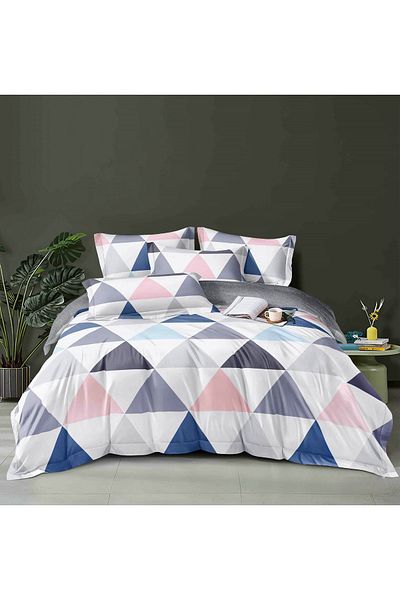 CHIRASO CHIRASO Finet Bedding Set, 4 Pieces, Sheet 140x200, Duvet Cover 160x200, 2 Pillowcases, with print