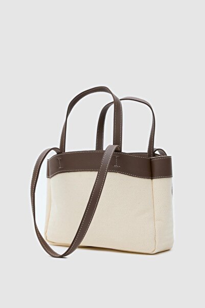 Shule Bags Marlove Canvas Shoulder Bag Brown