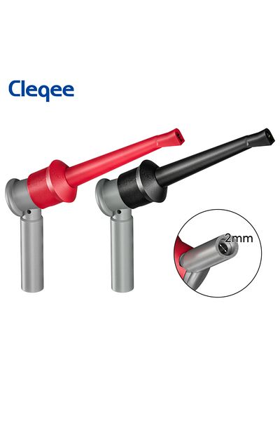 Choice 2mm-2PCS Cleqee P30007B Test Hook Clips Grabber with 2mm or 4mm Female Jack for 2mm Plug or 4mm Mal
