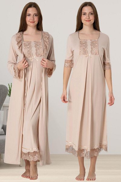 by İGP Maternity Maternity Nightgown Set with Dressing Gowns