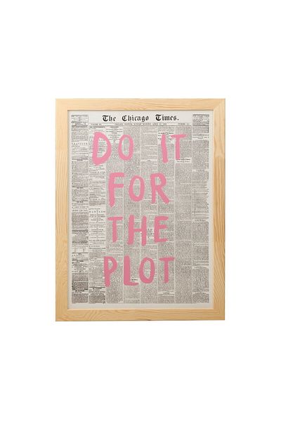 ASPARTAM Do It for the Plot Wall Panel - Pink / Black - 50X70 cm