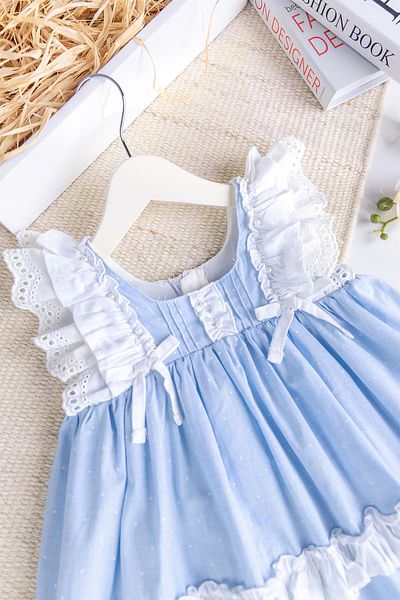 Babymod Emma Scalloped Stylish Special Occasion Baby Girl Dress