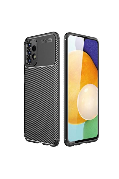 SKYDDAR INNOVATION Carcasă pentru Samsung Galaxy A13 4G, fibră de carbon, rezistentă la șocuri, neagră, set autocolante