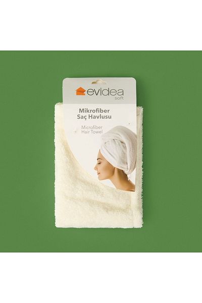 ASPARTAM Microfiber Hair Towel - Beige - 57X27 cm