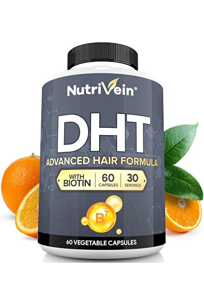 nutrivein DHT Blocker with Biotin Hair Supplement (Saw palmetto+Resveratrol) ...