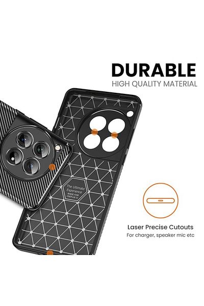 SKYDDAR INNOVATION Case for OnePlus 12, CarbonFiber, Shockproof, Black, sticker set