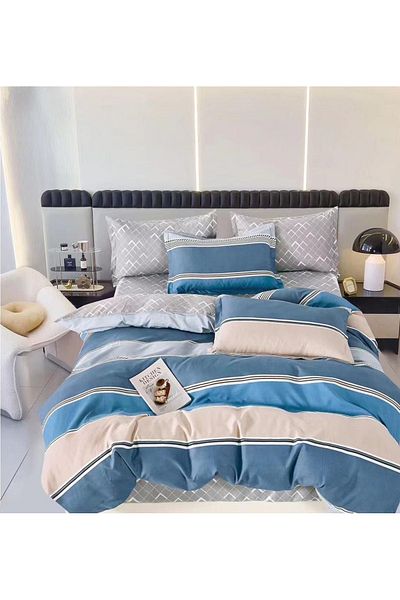 CHIRASO CHIRASO Finet Bedding Set, 6 Pieces, 2 Persons, Sheet 240x250, Quilt 200x230, 4 Pillowcases, Print