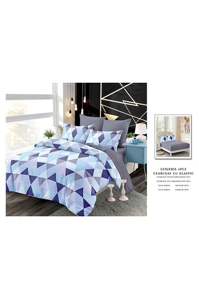 CHIRASO CHIRASO Finet Bedding Set, 6 Pieces, 2 Persons, Fitted Sheet 180x200, Duvet Cover 200x230, 4 Pillowcases