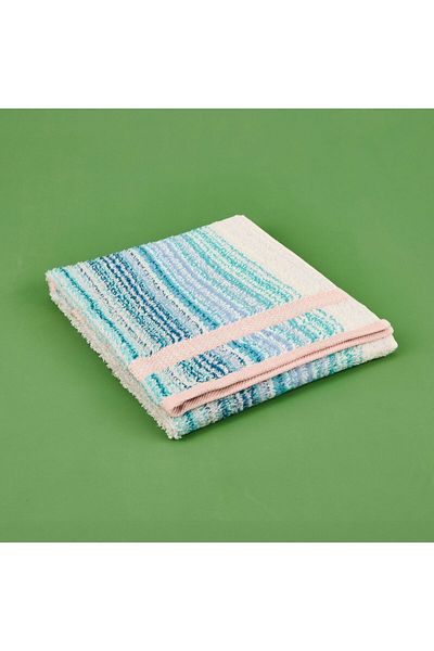 ASPARTAM Border Thread Dyed Face Towel - - 50X90 cm