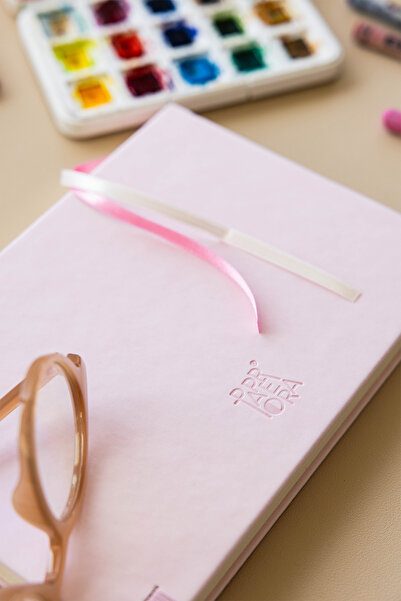 PAPERORA 21x15 Cm Sert Kapak 80 Yaprak 140 Gr. Eskiz Defteri - Sketch Book - Pembe