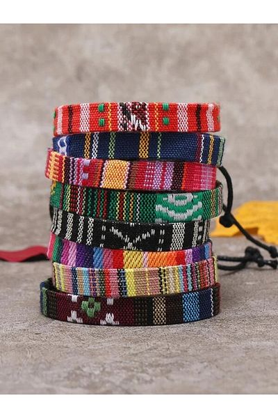 Choice Multicolor 12 Boho Surfer Beach Bracelet Set Men & Women Braided Boho Summer Bracelets Handmade Fest