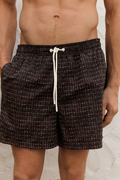 Massimo Dutti Desenli deniz şortu