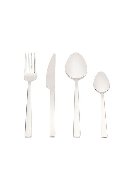 MATMEL Girit 24 Piece Steel Fork Spoon Knife Set - Inox