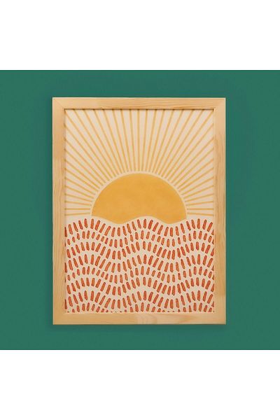 ASPARTAM Sun Madness Framed Painting - Beige - 50X70 cm