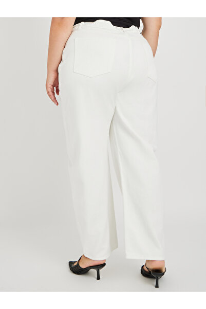 Styli Plus Size High Rise Denim Joggers with Drawstring