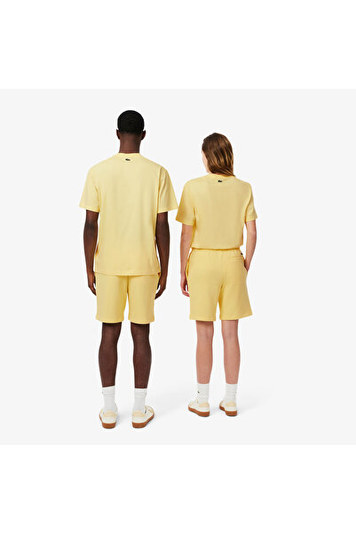 Lacoste Unisex Regular Fit Baskılı Sarı Şort