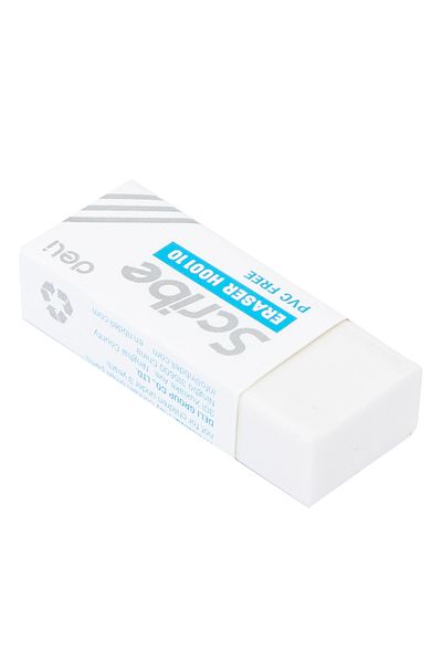 Deli Deli EH00110 Eraser 40×17×12mm WHITE - ideal for school, office, and home use