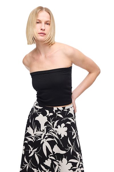 Perspective Μαύρο Πλεκτό Bustier 0003