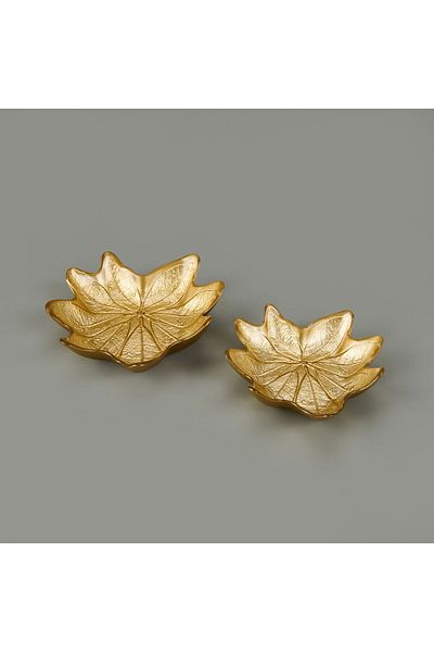 ASPARTAM Tupelo 2-Piece Snack Bowl - Gold