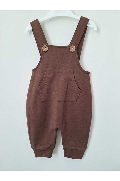 Nimini Kids Wooden Button Detailed Cotton Salopet (Sizes 3-36 Months)