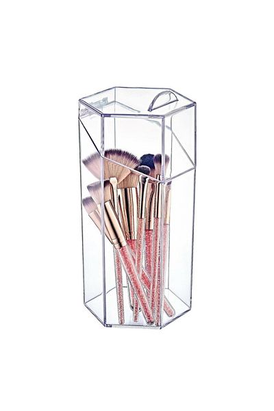 MATMEL Makeup Brush Organizer and Storage Box with up Flip Lid