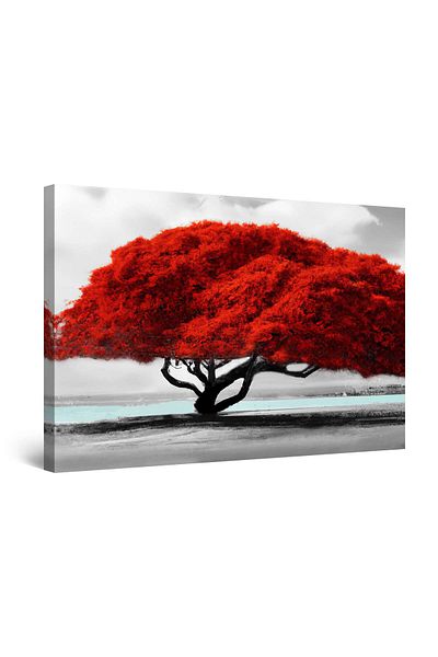 startonight Tablou DualView Startonight Copac Rosu Langa Rau, luminos in intuneric, 60 x 90 cm