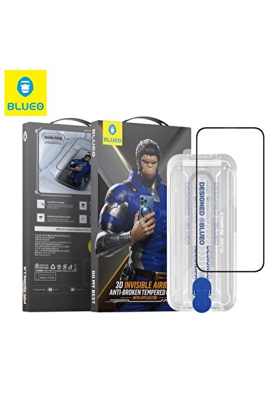 BLUEO 3D Airbag iPhone 15 Plus Uyumlu Kenar Darbelere Dirençli Aparatlı Tam K...