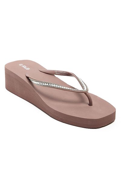 R&B Mauve Embellished Wedges