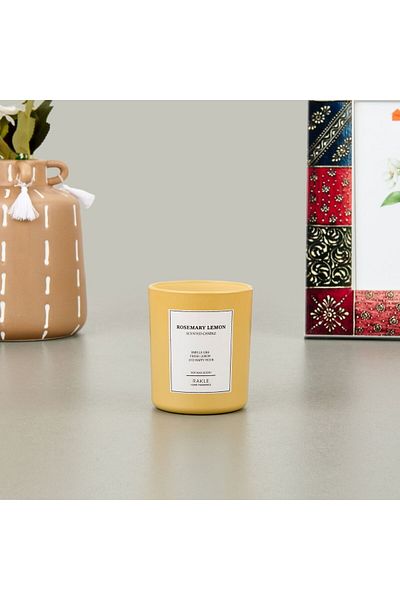 Rakle Le Jardin Rosemary Lemon Scented Candle - Yellow - 120 Gr