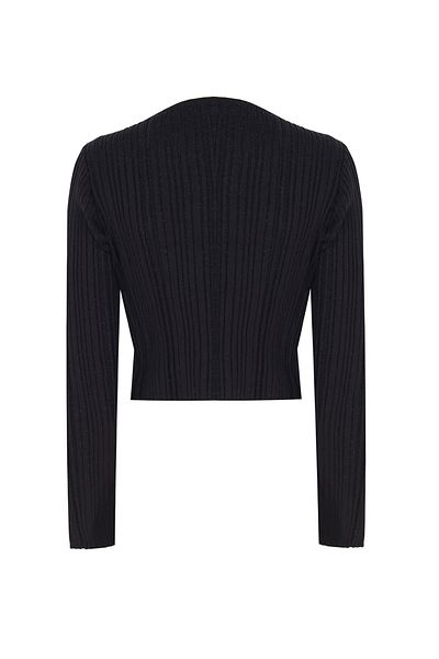 Perspective C807 Knitwear Waist Fitted V-Neck Knitwear Cardigan