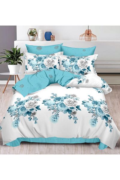 CHIRASO CHIRASO Finet Bedding Set, 6 Pieces, Double Bed, Sheet 180x200, Duvet Cover 200x230, 4 Pillowcases