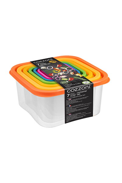 COZZONİ 7'li Plastik Saklama Kabı - Renkli