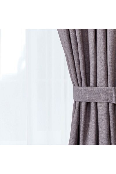 MATMEL Bella Linen Curtain - Gray - 140X270 cm