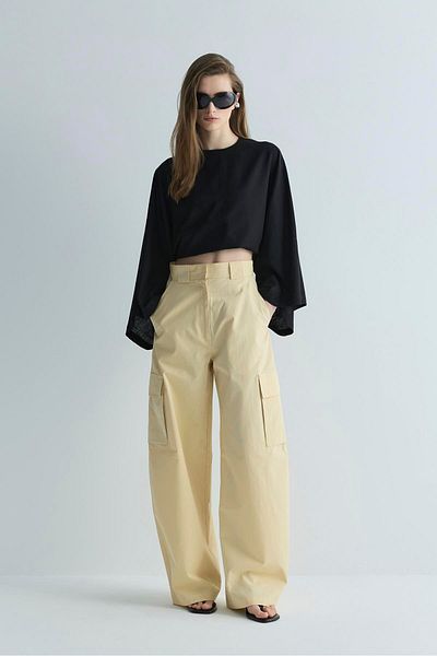 Suud Collection Yellow Carbie Cargo Pants