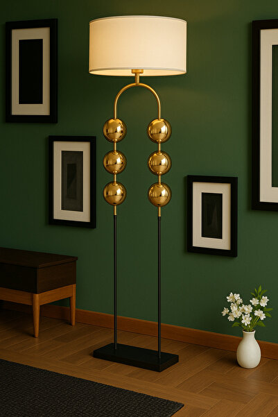 Vinner Rustica Modern Metal Lambader – Krom ve Gold Gövdeli