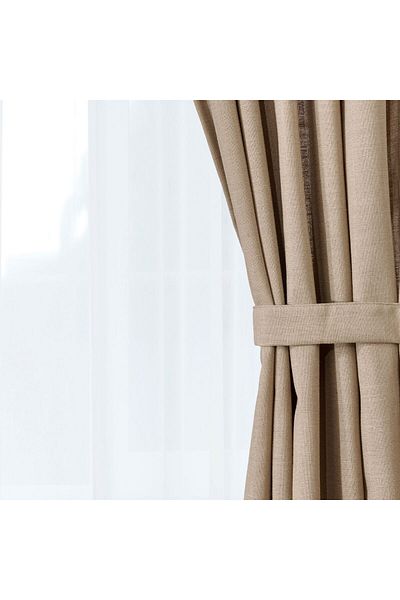 ASPARTAM Bella Linen Curtain - Beige - 140X270 cm
