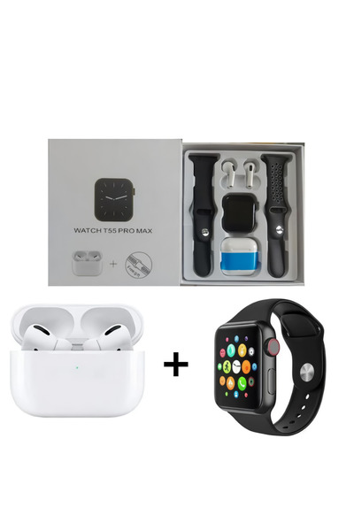 GÜMRÜK BEY T55 Pro Max Yeni Sürüm Kablosuz Akıllı Smart Saat Kulaklık Silikon...