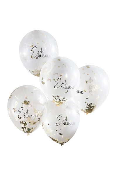 Ginger Ray Eid Mubarak Confetti Balloon Bundle Gold