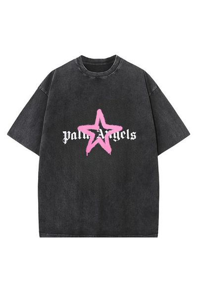 Touz Moda Angel Printed Washable Vintage Unisex Oversize T-Shirt