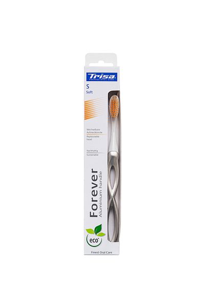 Trisa Forever Soft ECO manual toothbrush (interchangeable head and aluminum handle) 684490 Gray