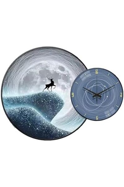 Not Applicable BLISS VIE Crystal Porcelain Wall Painting & Wall Clock Set
