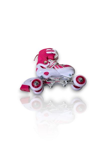 MUBX Children's Skating Practice Skates 2+2, 2+1 Adjustable Wheel and Numbered Beginner Skates