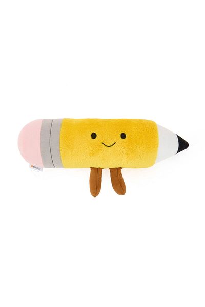 MATMEL Pillow with Pen Figure - Yellow - 38X12 cm