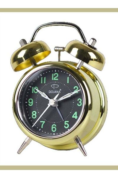 dojana Silent Plastic Alarm Clock with Twin Bell