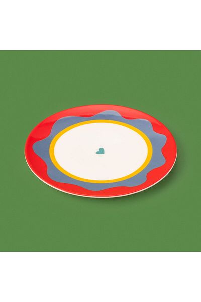 MATMEL Granny Serving Plate - Red / Green - 25 cm