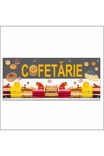media Banner "Cofetarie" model 2, 200 x 80 cm