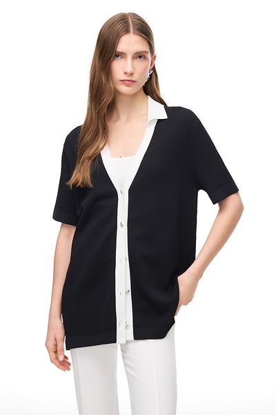 Perspective Black Knitwear Cardigan