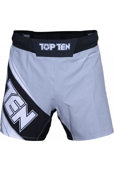 Top Ten "Fight Team" MMA Shorts, Top Ten, Grey, XL